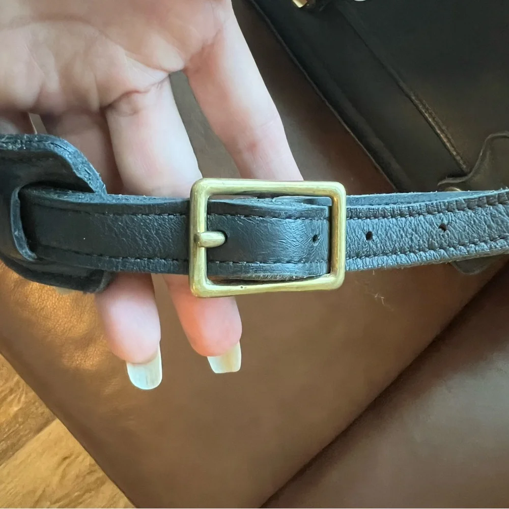 Jack Georges Classic Black Leather Briefcase - Picture 7 of 16